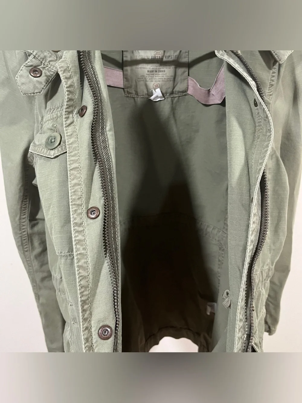 J.Crew military utility fatigue jacket size M men’s vintage green